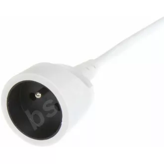 PREMIUMCORD Prodlužovací přívod 230V 5m, 1 zásuvka (M/F) bílá