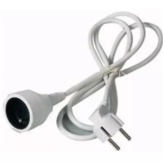 PREMIUMCORD Prodlužovací přívod 230V 7m, 1 zásuvka (M/F) bílá