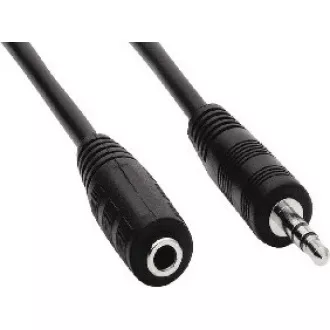 PREMIUMCORD Kabel audio 3, 5mm Jack - Jack prodlužovací 5m (M/F, stereo)
