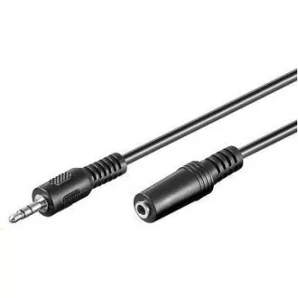 PREMIUMCORD Kabel audio 3, 5mm Jack - Jack prodlužovací 5m (M/F, stereo)
