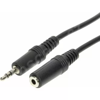 PREMIUMCORD Kabel audio 3, 5mm Jack - Jack prodlužovací 5m (M/F, stereo)