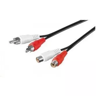 PREMIUMCORD Kabel prodlužovací audio 2x Cinch - 2x Cinch (RCA, M/F) 2m PREMIUMCORD Kabel prodlužovací audio 2x Cinch - 2x Cinch (RCA, M/F) 2m