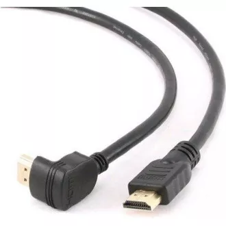 GEMBIRD Kabel HDMI - HDMI 1.8m, 90° konektor (v1.4, M/M, zlacené kontakty, úhlový, stíněný)