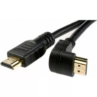 GEMBIRD Kabel HDMI - HDMI 1.8m, 90° konektor (v1.4, M/M, zlacené kontakty, úhlový, stíněný)