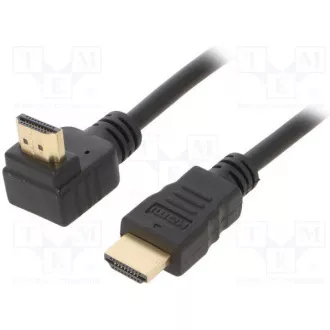 GEMBIRD Kabel HDMI - HDMI 1.8m, 90° konektor (v1.4, M/M, zlacené kontakty, úhlový, stíněný)