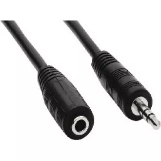 PREMIUMCORD Kabel audio 3, 5mm Jack - Jack prodlužovací 2m (M/F, stereo)