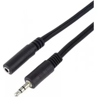 PREMIUMCORD Kabel audio 3, 5mm Jack - Jack prodlužovací 3m (M/F, stereo)