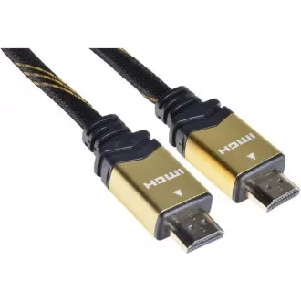 PREMIUMCORD Gold HDMI High Speed + Ethernet kabel (v1.4), opletený, zlacené konektory, 1, 5m