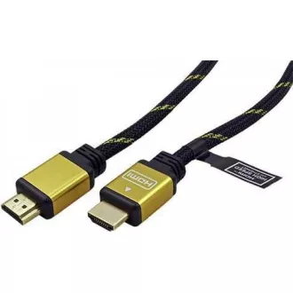 PREMIUMCORD Gold HDMI High Speed + Ethernet kabel (v1.4), opletený, zlacené konektory, 3m