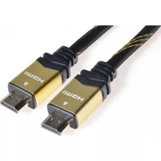 PREMIUMCORD Gold HDMI High Speed + Ethernet kabel (v1.4), opletený, zlacené konektory, 10m