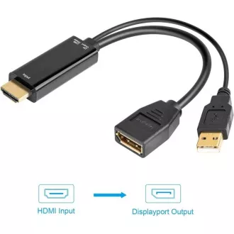 PREMIUMCORD adaptér HDMI to DisplayPort s napájením