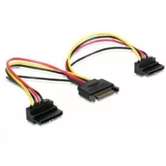 GEMBIRD Kabel SATA napájecí rozdvojka 2x SATA 90°, 15cm