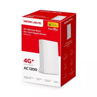 Mercusys MB230-4G WiFi5 router (AC1200, 4G LTE Cat6, 2, 4GHz/5GHz, 1xGbE LAN/WAN, 1xGbE LAN, 1xnanoSIM)