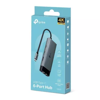 TP-Link UH6120C USB-C hub 6v1 (2xUSB3.2Gen1, 1xUSB-C3.2Gen1, 1xGbE, 1xHDMI, PD 100W)