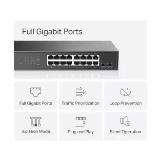 MERCUSYS switch MS116GS (16xGbE, fanless)