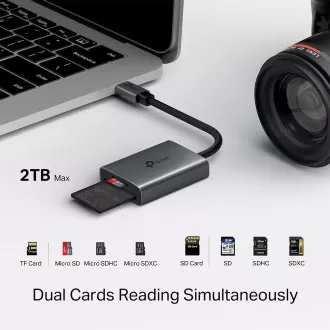 TP-Link UA440C čtečka karet (1xUSB-C3.2Gen1, 1xmicroSD, 1xSD)