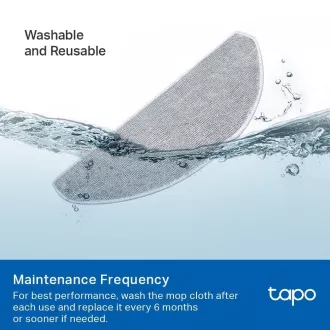 TP-Link Tapo RVA301 sada 5 omyvatelných utěrek (5x) pro Tapo RV30 Max Plus, RV30 Max, RV20 Max Plus, RV20