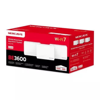 MERCUSYS Halo H27BE(3-pack) WiFi7 Mesh (BE3600, 2, 4GHz/5GHz, 1x2, 5GbELAN/WAN, 2xGbELAN/WAN)