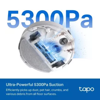 TP-Link Tapo RV30 Max robotický vysavač s mopem (LiDAR+IMU, 2, 4 GHz, BT, bílý)