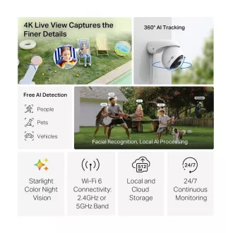 TP-Link Tapo C560WS venkovní-outdoor kamera (8MP, 4K 2160p, WiFi, IR 30m, microSD card)