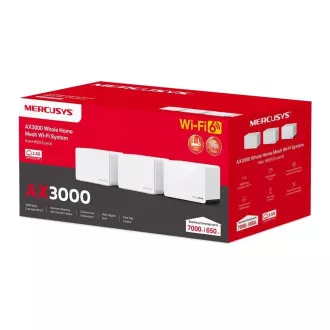 MERCUSYS Halo H85X(3-pack) WiFi6 Mesh (AX3000, 2, 4GHz/5GHz, 1x2, 5GbELAN/WAN, 2xGbELAN/WAN)