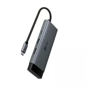 TP-Link UH7021C USB-C hub 7v1 (3x USB3.2Gen1, 1xUSB-C3.2Gen1, 1xHDMI, 1xSD, 1xmicroSD, PD 100W)