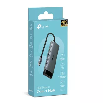 TP-Link UH7021C USB-C hub 7v1 (3x USB3.2Gen1, 1xUSB-C3.2Gen1, 1xHDMI, 1xSD, 1xmicroSD, PD 100W)
