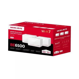 MERCUSYS Halo H37BE(3-pack) WiFi7 Mesh (BE6500, 2, 4GHz/5GHz, 2x2, 5GbELAN/WAN, 1xGbELAN/WAN)