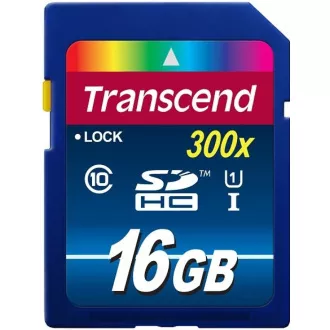 TRANSCEND SDHC karta 16GB Premium, Class 10 UHS-I, 300X (45MB/s)
