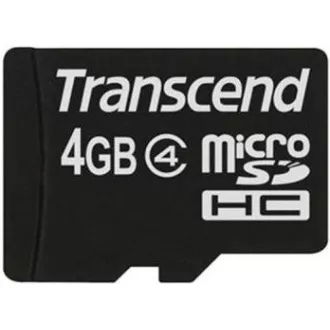 TRANSCEND MicroSDHC karta 4GB Class 4, bez adaptéru