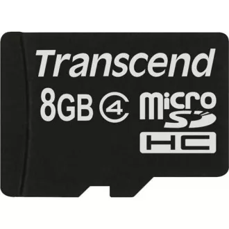 TRANSCEND MicroSDHC karta 8GB Class 4, bez adaptéru