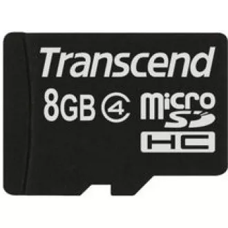 TRANSCEND MicroSDHC karta 8GB Class 4, bez adaptéru
