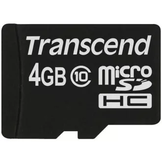 TRANSCEND MicroSDHC karta 4GB Class 10, bez adaptéru