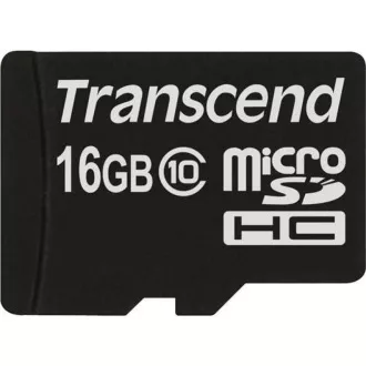 TRANSCEND MicroSDHC karta 16GB Class 10, bez adaptéru TRANSCEND MicroSDHC karta 16GB Class 10, bez adaptéru