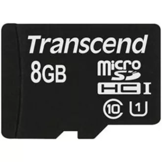 TRANSCEND MicroSDHC karta 8GB Premium, Class 10 UHS-I 300x, bez adaptéru