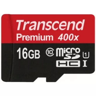 TRANSCEND MicroSDHC karta 16GB Premium, Class 10 UHS-I 300x, bez adaptéru