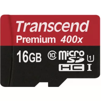 TRANSCEND MicroSDHC karta 16GB Premium, Class 10 UHS-I 300x, bez adaptéru