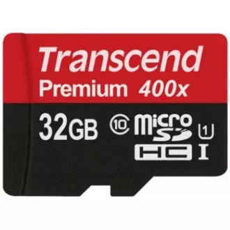 TRANSCEND MicroSDHC karta 32GB Premium, Class 10 UHS-I 300x, bez adaptéru