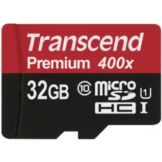 TRANSCEND MicroSDHC karta 32GB Premium, Class 10 UHS-I 300x, bez adaptéru