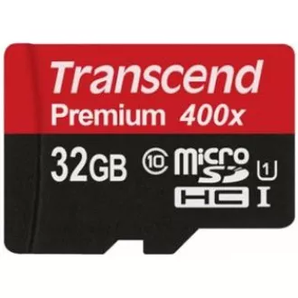 TRANSCEND MicroSDHC karta 32GB Premium, Class 10 UHS-I 300x, bez adaptéru