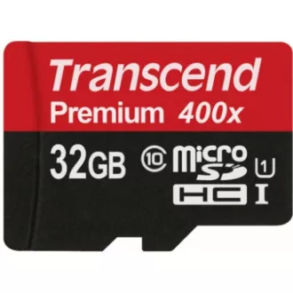 TRANSCEND MicroSDHC karta 32GB Premium, Class 10 UHS-I 300x, bez adaptéru