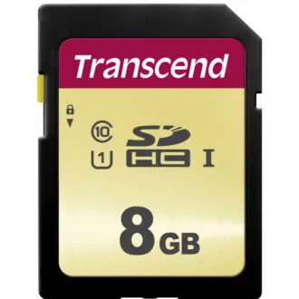 TRANSCEND SDHC karta 8GB 500S, UHS-I U1 (R:95/W:20 MB/s) TRANSCEND SDHC karta 8GB 500S, UHS-I U1 (R:95/W:20 MB/s)