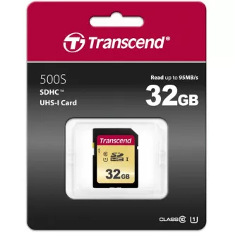 TRANSCEND SDHC karta 32GB 500S, UHS-I U1 (R:95/W:35MB/s) TRANSCEND SDHC karta 32GB 500S, UHS-I U1 (R:95/W:35MB/s)