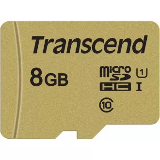 TRANSCEND MicroSDHC karta 8GB 500S, UHS-I U1 + adaptér TRANSCEND MicroSDHC karta 8GB 500S, UHS-I U1 + adaptér