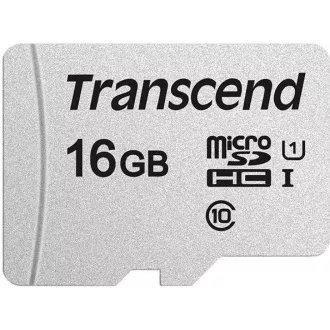 TRANSCEND MicroSDHC karta 16GB 300S, UHS-I U1 + adaptér