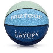 Basketbalový míč METEOR LAYUP vel.5, modrý/tmavě modrý