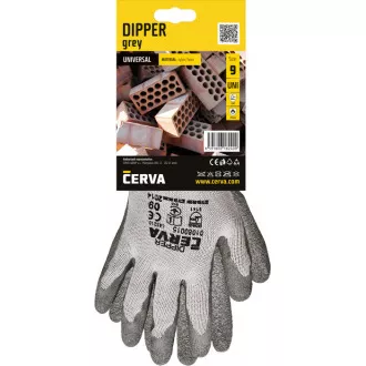 DIPPER rukavice blistr šedá 9