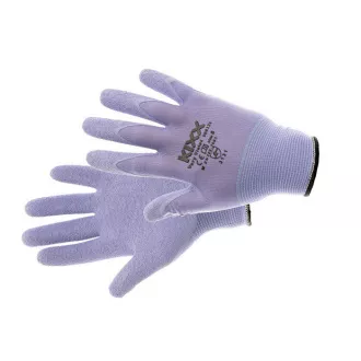 VERY VIOLET rukavice nylon. latex. dlaň fialová 8