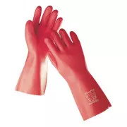 STANDARD rukavice 35cm máč.v PVC červené - 10