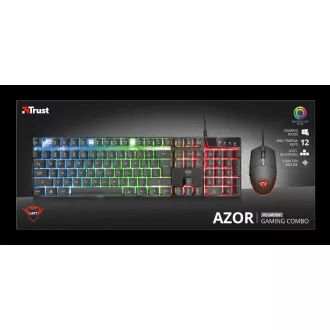 TRUST set klávesnice + myš GXT 838 Azor Gaming Combo US